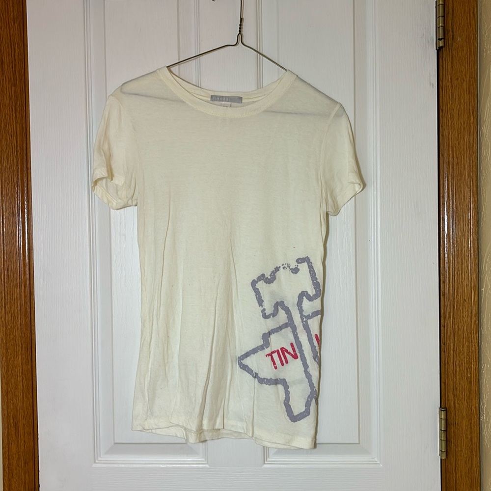 Cream short sleeve t-shirt, size M